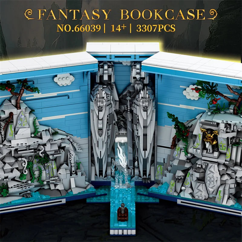 Reobrix 66039 Books of The Kings Bookshelf Set with Light