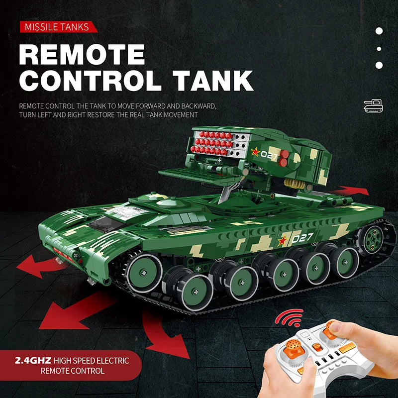 Reobrix 55027 Missile Tank Building Set with Light