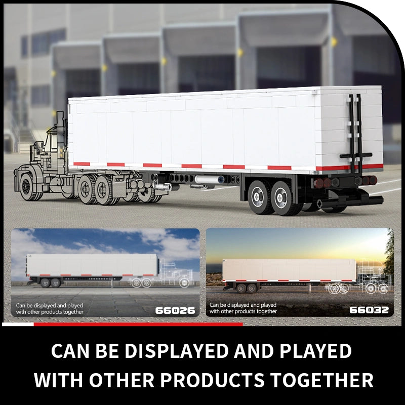 Xbert 66025 Shipping Container Trailer Model Building Set