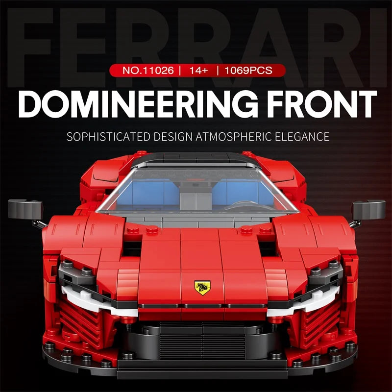 Reobrix 11026 Ferrari Daytona SP3 Toy Car Building Blocks