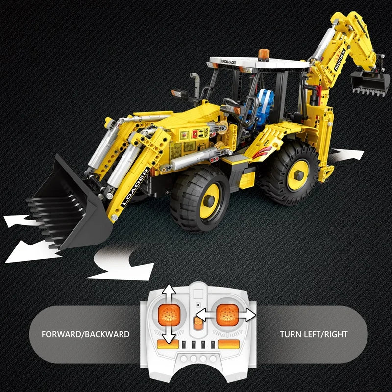 Reobrix 22018 Excavator and Bulldozer 2 in 1 Building Set