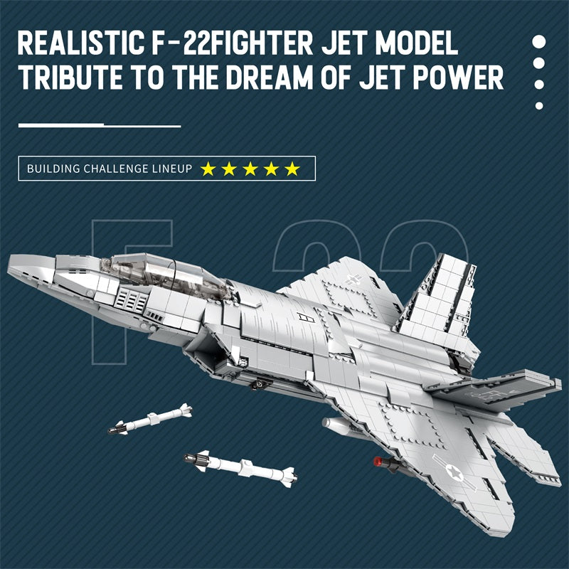 Reobrix 33020 F-22 Fighter Jet Building Sets