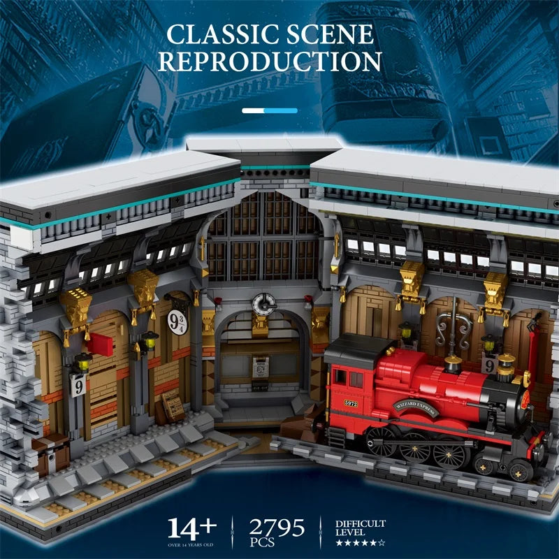 Reobrix 66031 Magic Train Booknook Building Set with Lights