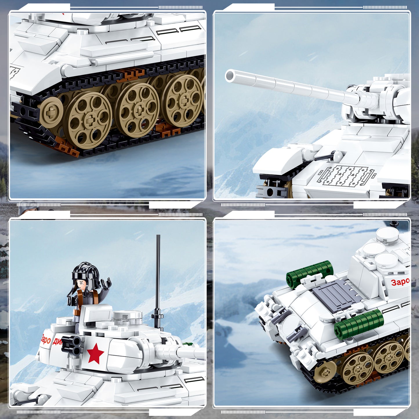 T34-85 Armeepanzer-Bausatz, 518 Teile