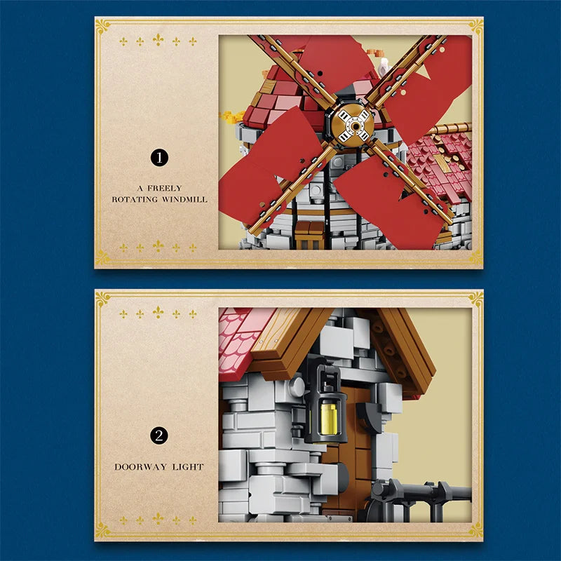 Reobrix 66014 Medieval Windmill Building Set