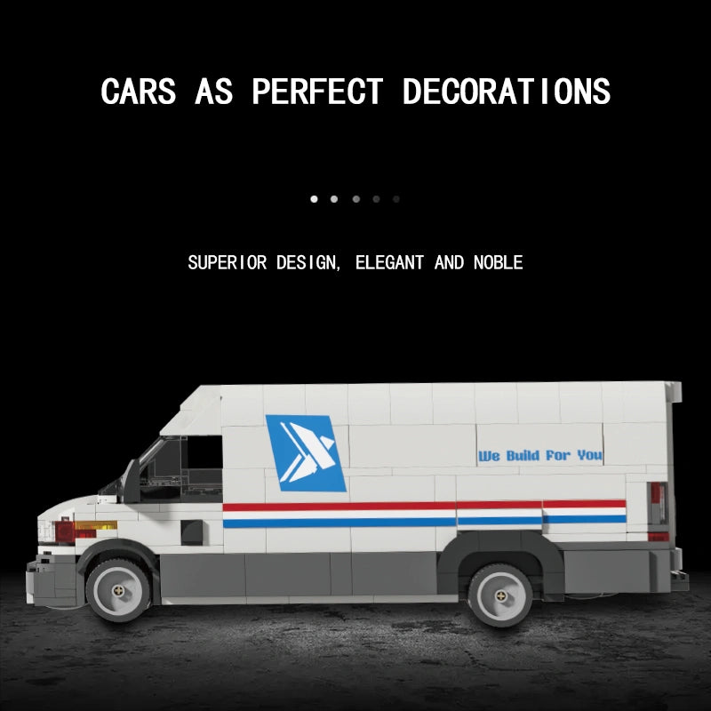 Xbert 66022 US Postal Mail Truck Model Building Set