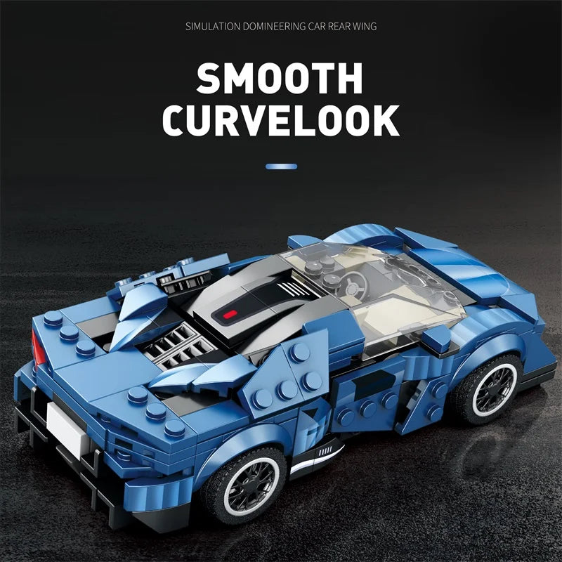 Reobrix 805 AGERA Blue Toy Car Building Set