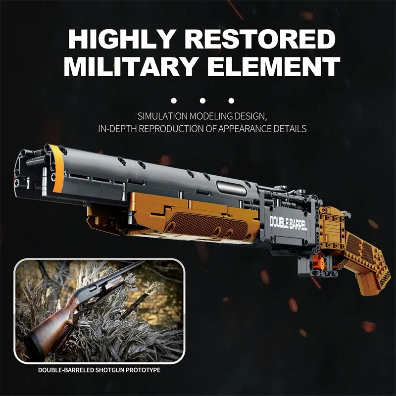 Reobrix 77028 Double Barreled Shotgun Toy Building Set