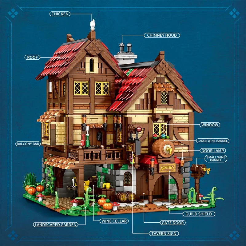Reobrix 66018 Medieval Tavern Building Set
