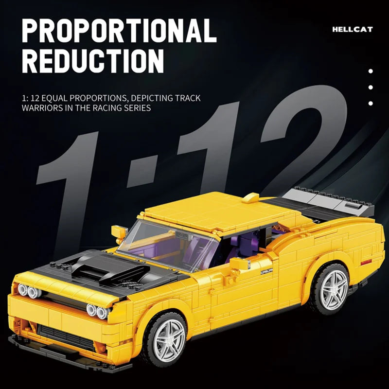 Reobrix 11030 Dodge Hellcat Toy Car Building Blocks