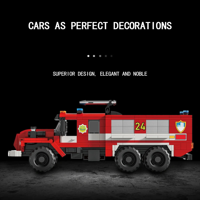 Xbert 66024 Vintage 4320 Fire Truck 6X6 Model Building Set