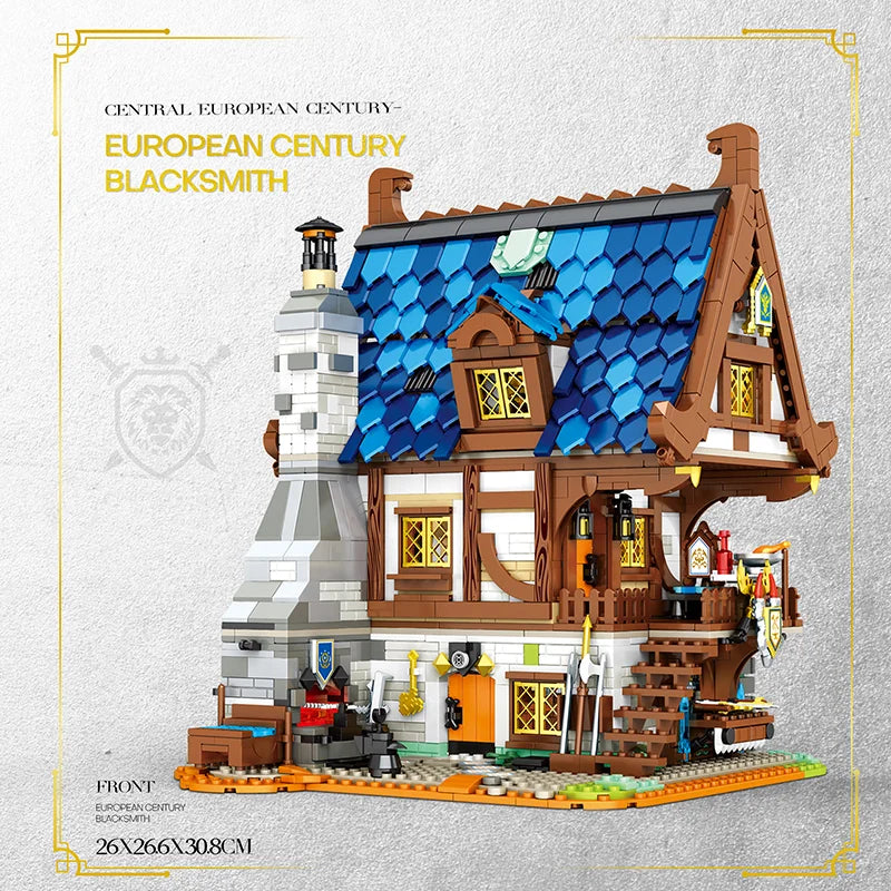 Reobrix 66005 Medieval Blacksmith Shop Building Set