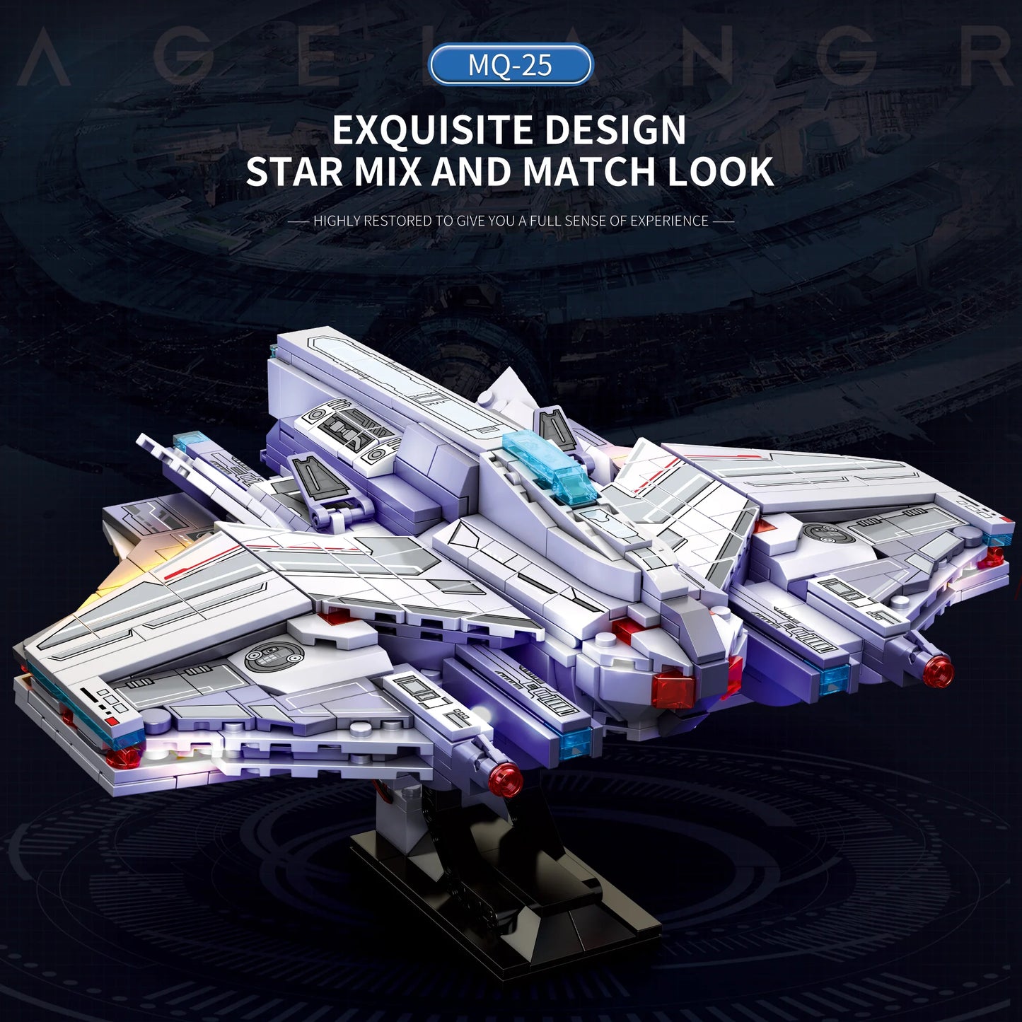 Reobrix 787 MQ-25 Stingray Building Blocks Set