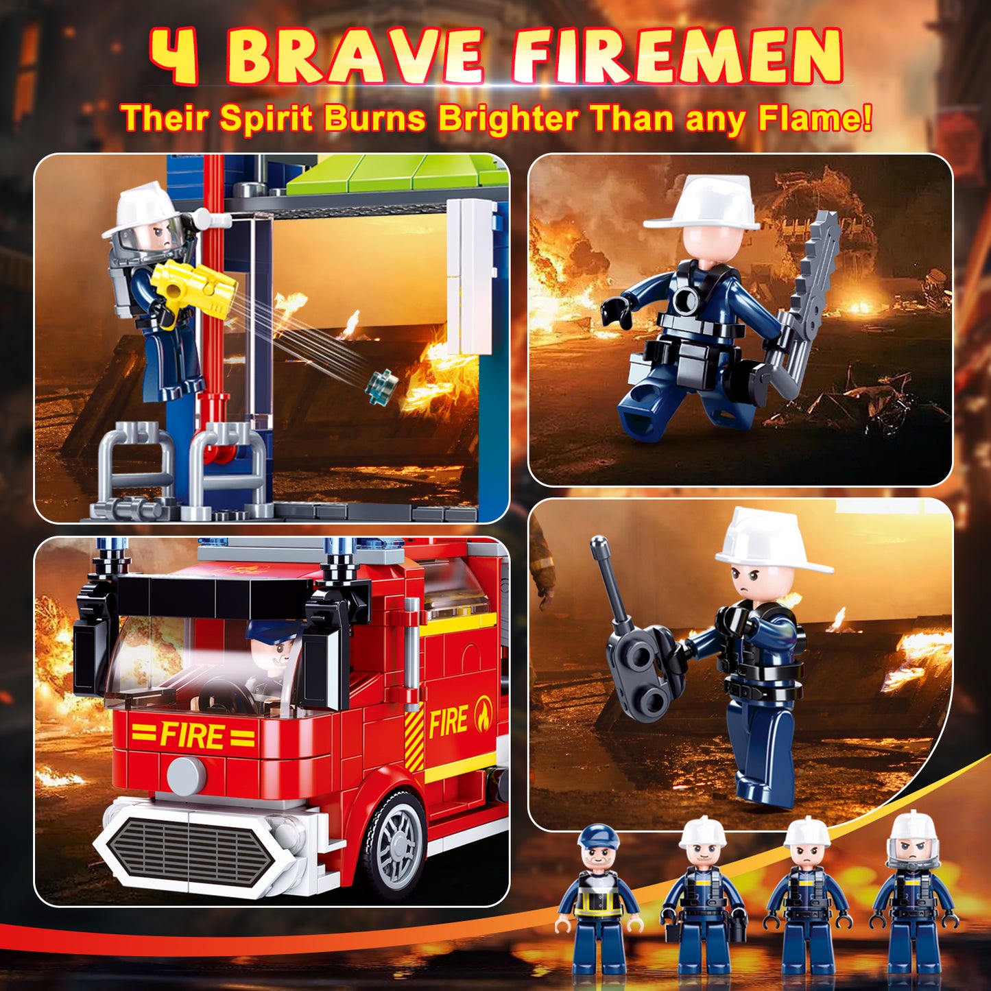 Campaign City Feuerwehr-Übungsset, 585 Teile