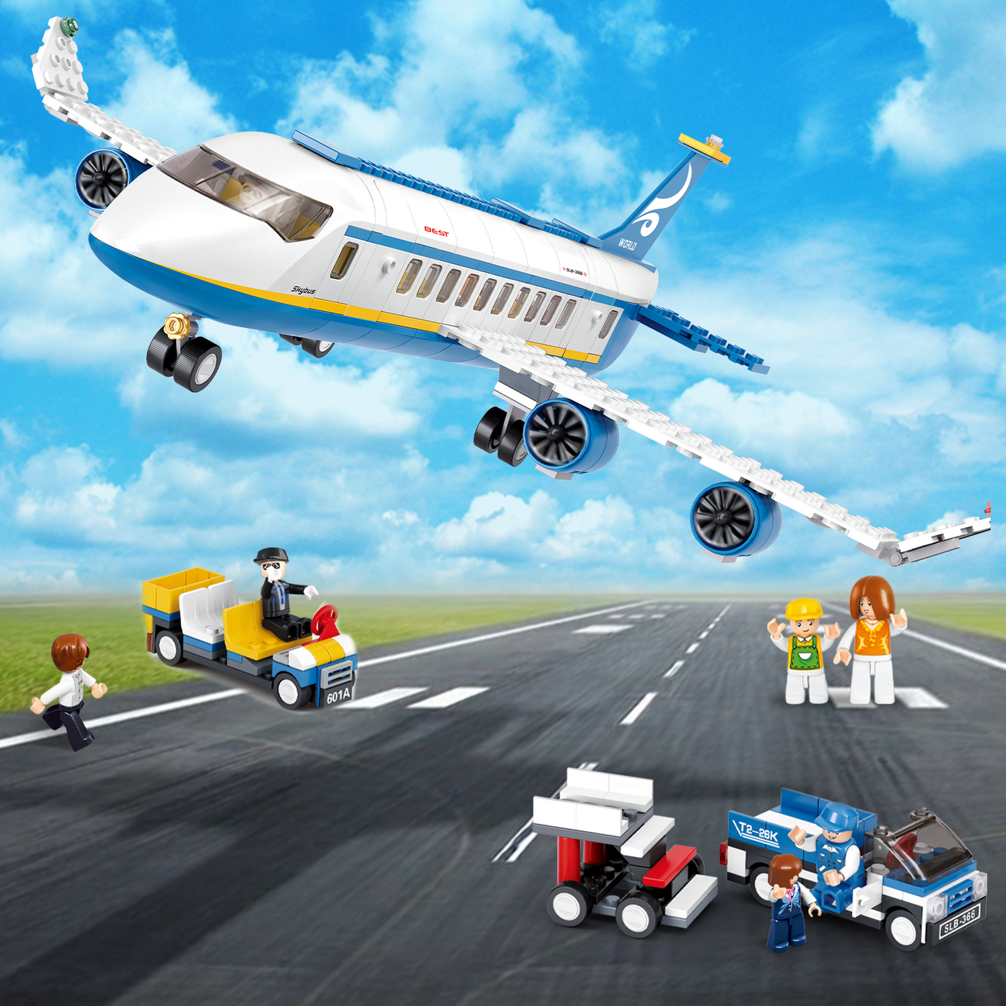 City Passagierflugzeug-Bausatz, 463 Teile