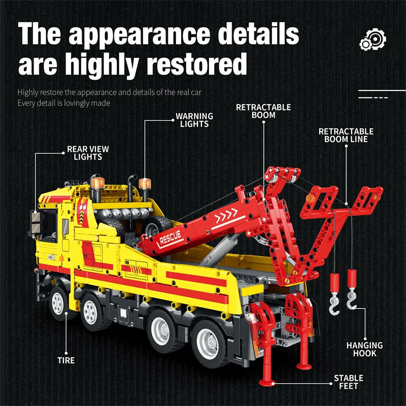 Reobrix 22012 Wrecker Truck Building Set