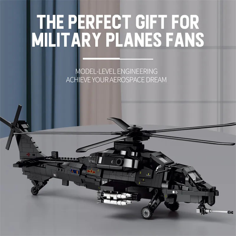 Reobrix 33033 WZ-10 Military Helicopter Building Set
