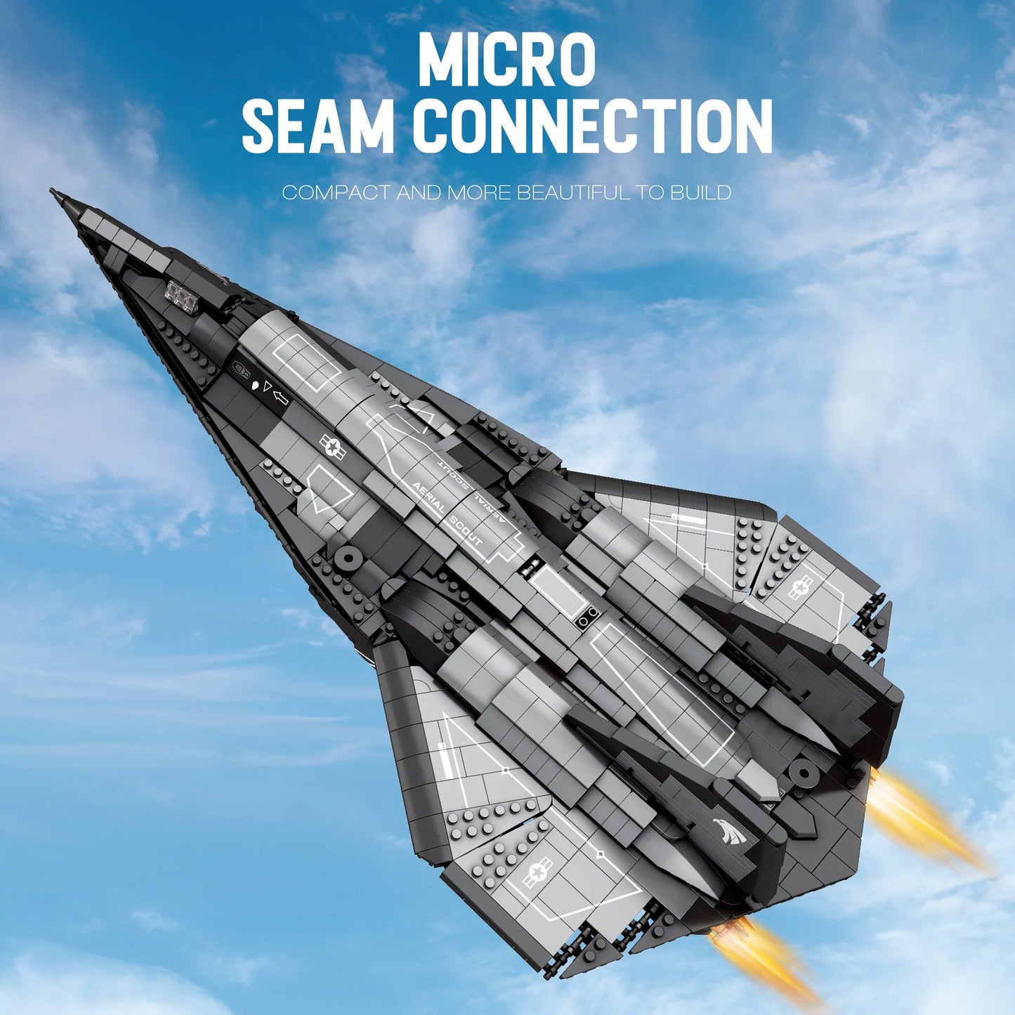 Reobrix 33039 SR-72 Reconnaissance Fighter Jet Building Set