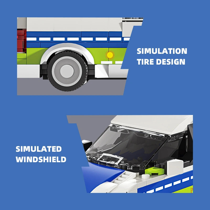 Xbert 66030 European Police Van Building Set
