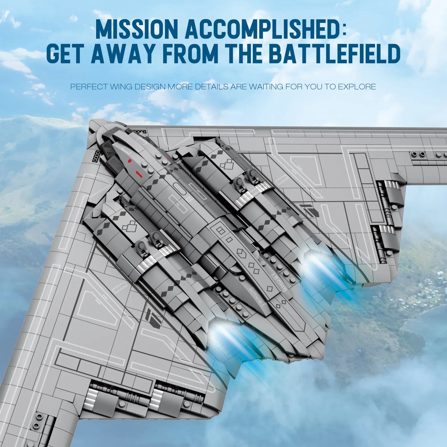 Reobrix 33038 B2 Military Bomber Building Set
