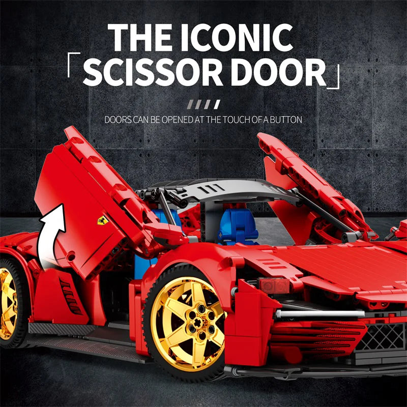 Reobrix 11025 Ferrari Daytona SP3 Toy Car Building Blocks