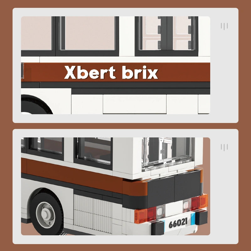 Xbert 66021 Vintage City Bus Model Building Set