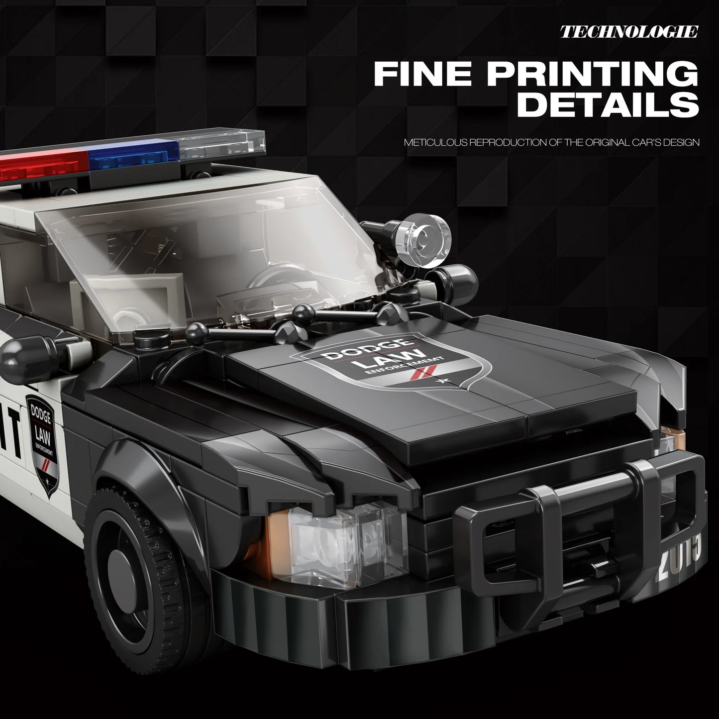 Reobrix 816 Dodge Police Car Building Set