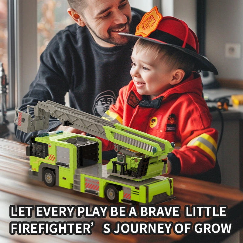 Xbert 66038 Turntable Ladder Fire Engine Building Set