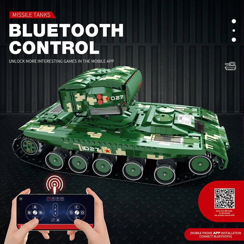 Reobrix 55027 Missile Tank Building Set with Light