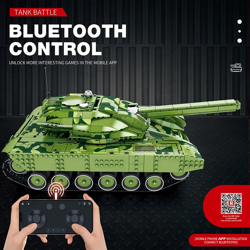 Reobrix 55026 Battle Tank Building Set with Light