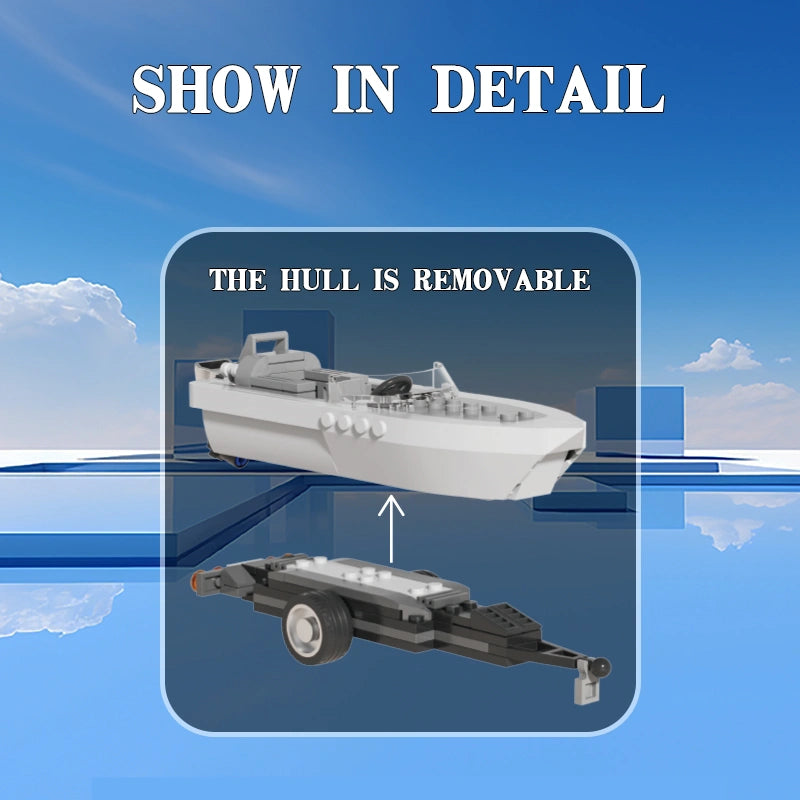 Xbert 66115 Trailer with Speedboat Building Set