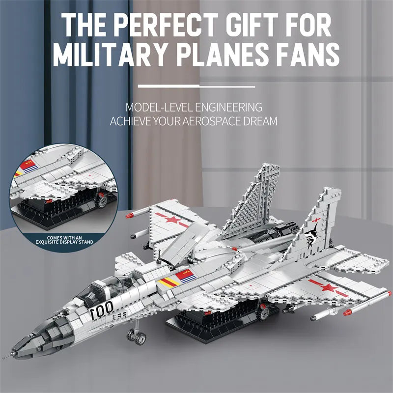 Reobrix 33023 J-15 Fighter Jet Building Sets