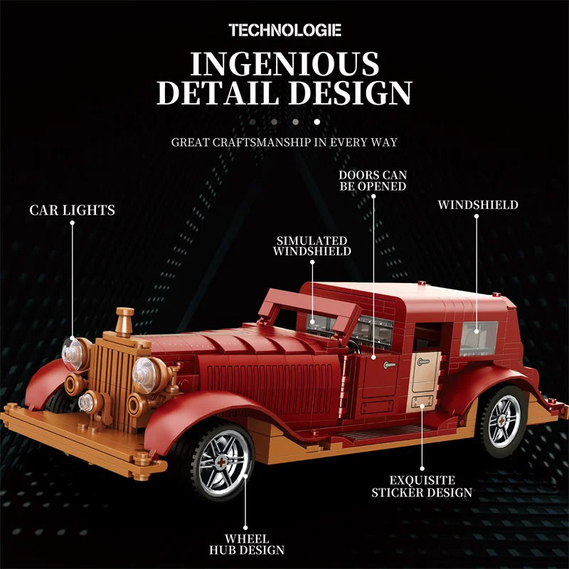 Reobrix 11033 Rolls-Royce Phantom Toy Car Building Blocks