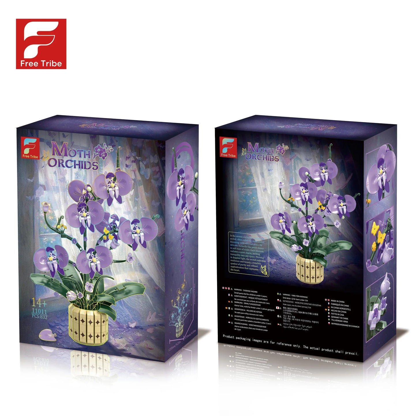 FreeTribe 11011 Moth Orchids