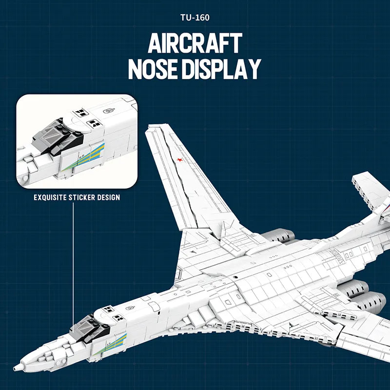 Reobrix 33036 TU-160 Bomber Plane Building Set