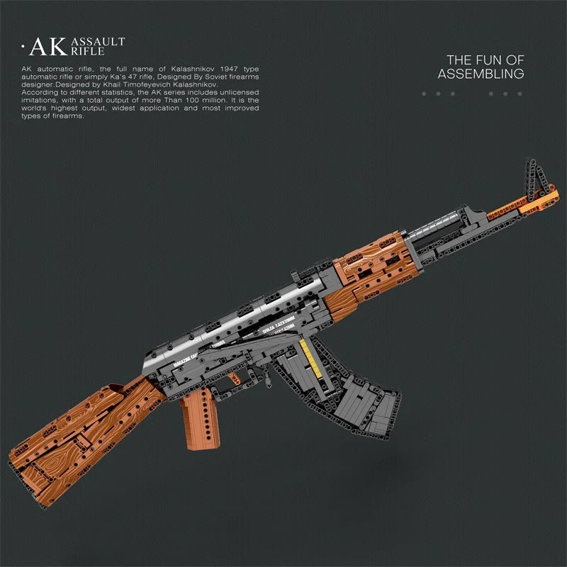 Reobrix 77005 AK47 Building Set with Shooting Function