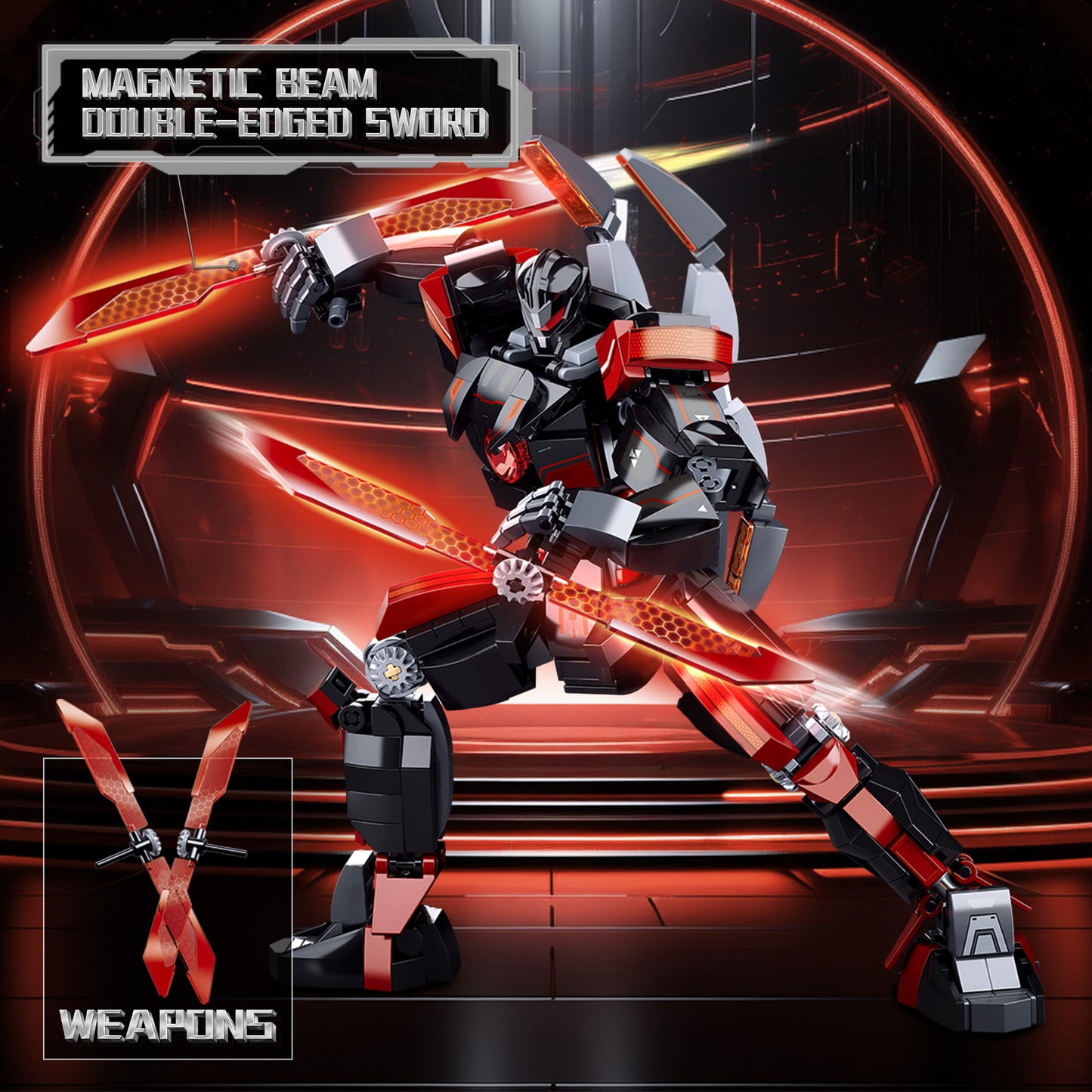 Samurai Mech Roboter Bausatz, 585 Teile