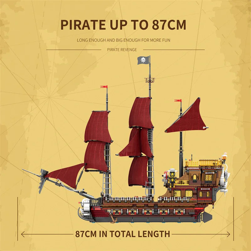 Reobrix 66010 Queen Anna's Revenge Ship Model Blocks Kit