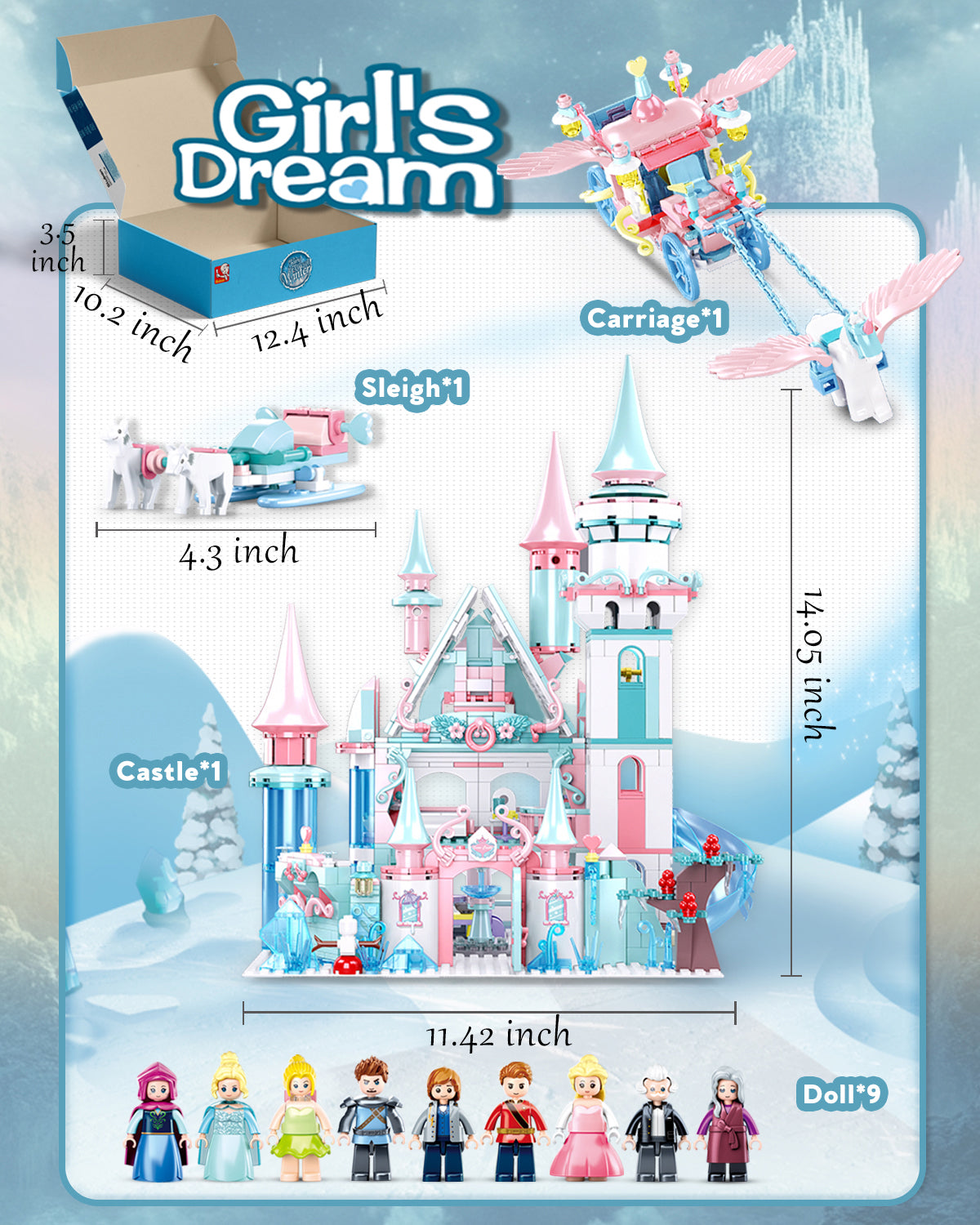 Frozen Castle Girl Set, 1314 Teile