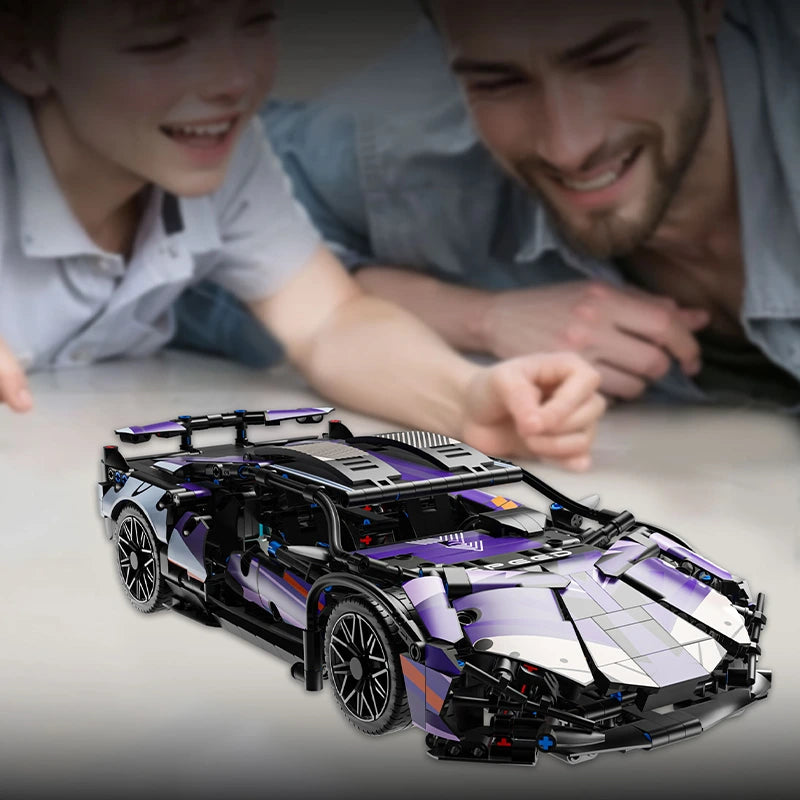 BAKA 33012 Purple Lambo Model Car Building Set