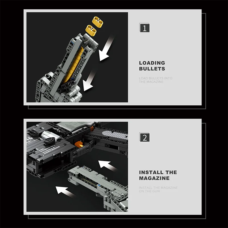 Reobrix 77004 M416 Maschine Gun Fireable Assembling Building Set
