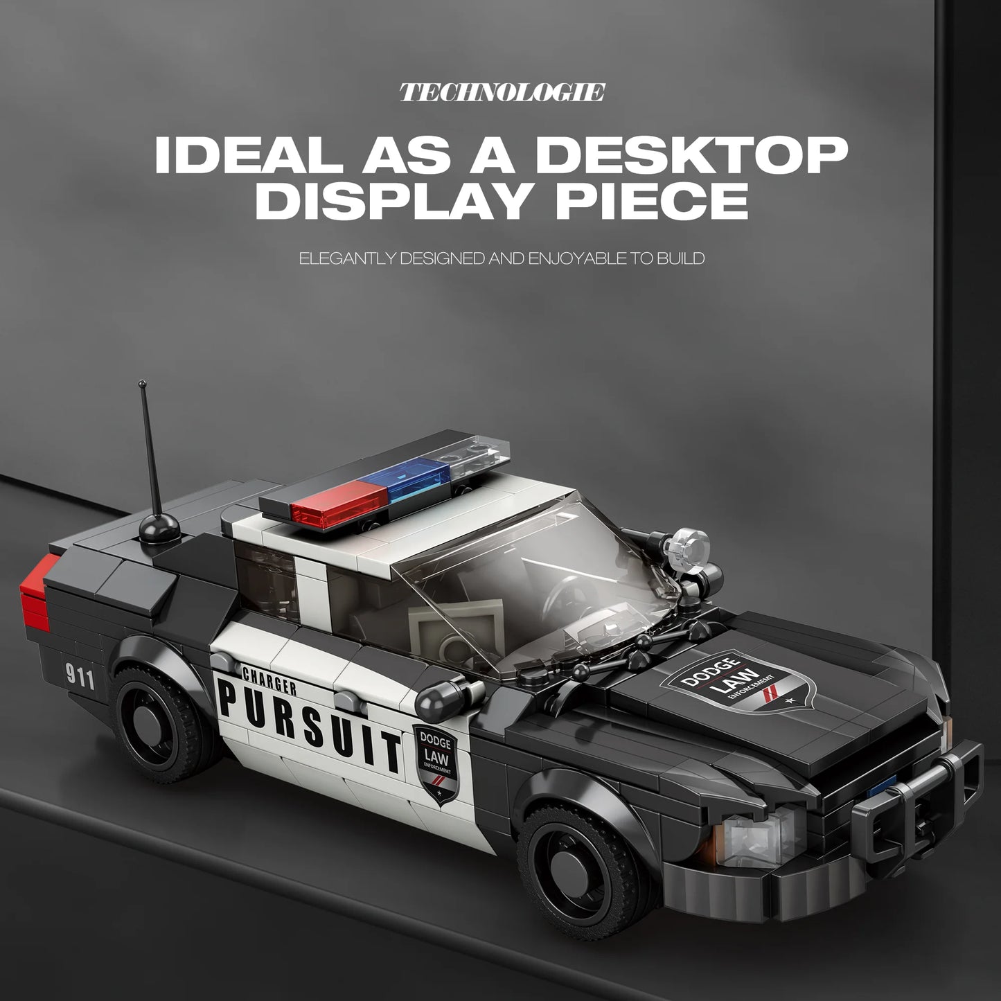 Reobrix 816 Dodge Police Car Building Set