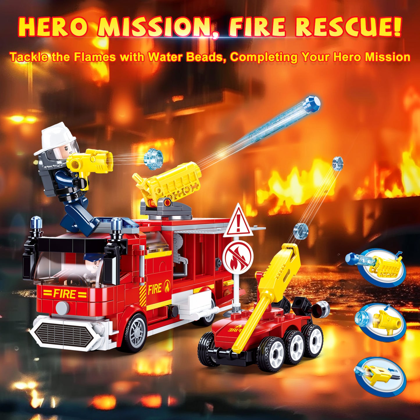 Campaign City Feuerwehr-Übungsset, 585 Teile