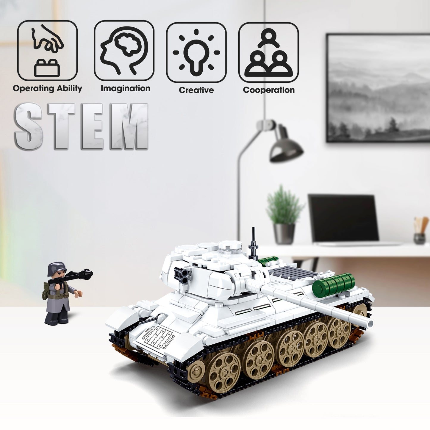 T34-85 Armeepanzer-Bausatz, 518 Teile