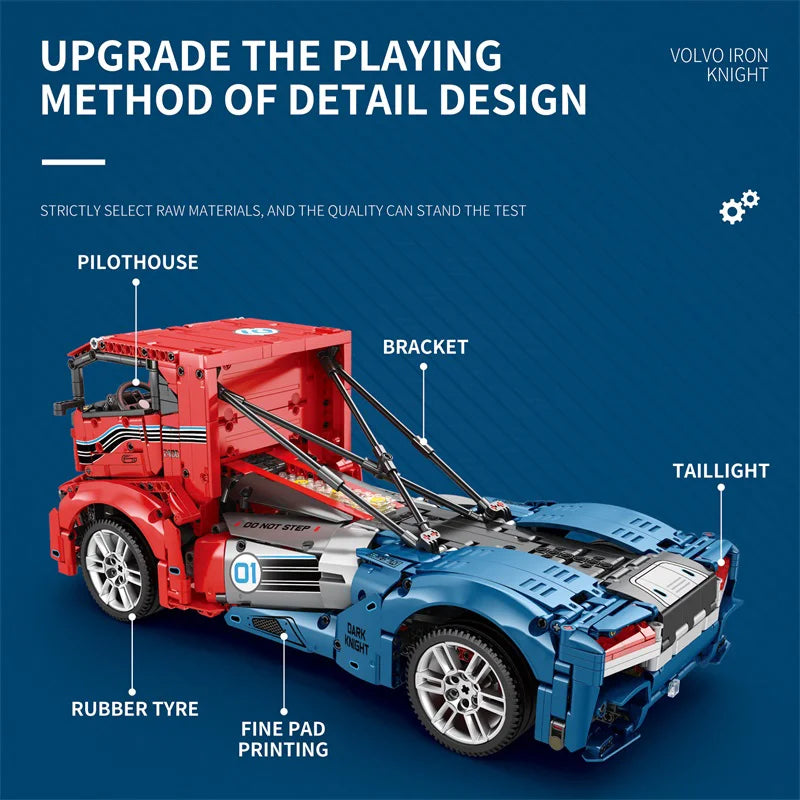 Reobrix 11008 Volvo Truck Toy Building Blocks