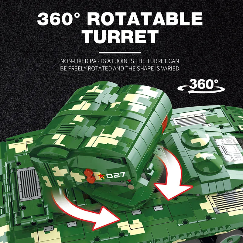 Reobrix 55027 Missile Tank Building Set with Light