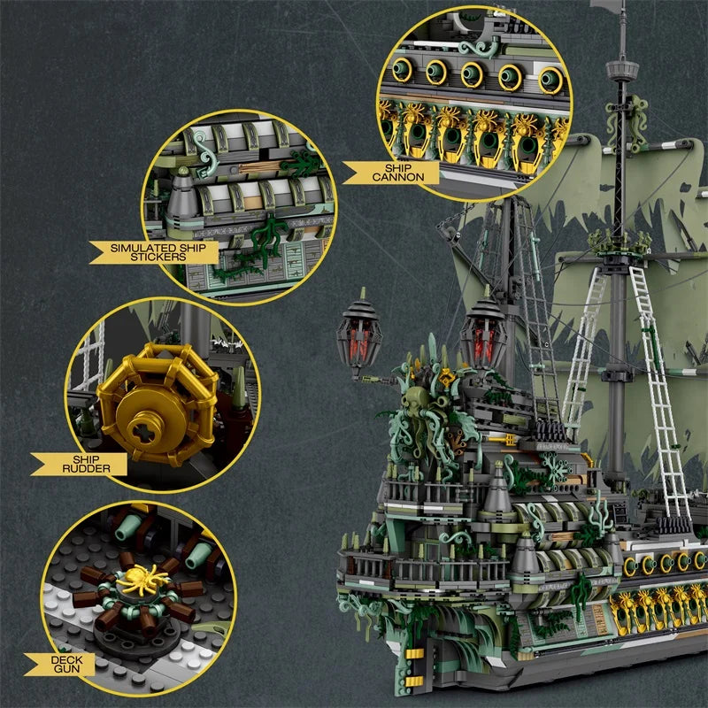 Reobrix 66037 Flying Dutchman Model Toy Boat Building Set