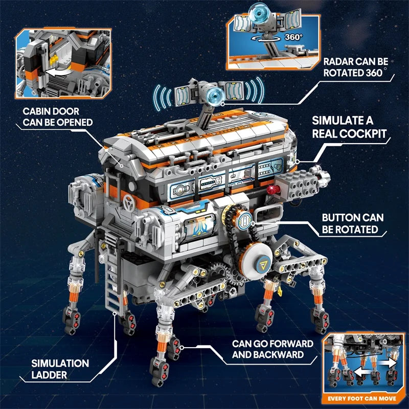 Reobrix 99003 Space Science Station Roving Vehicle Building Set