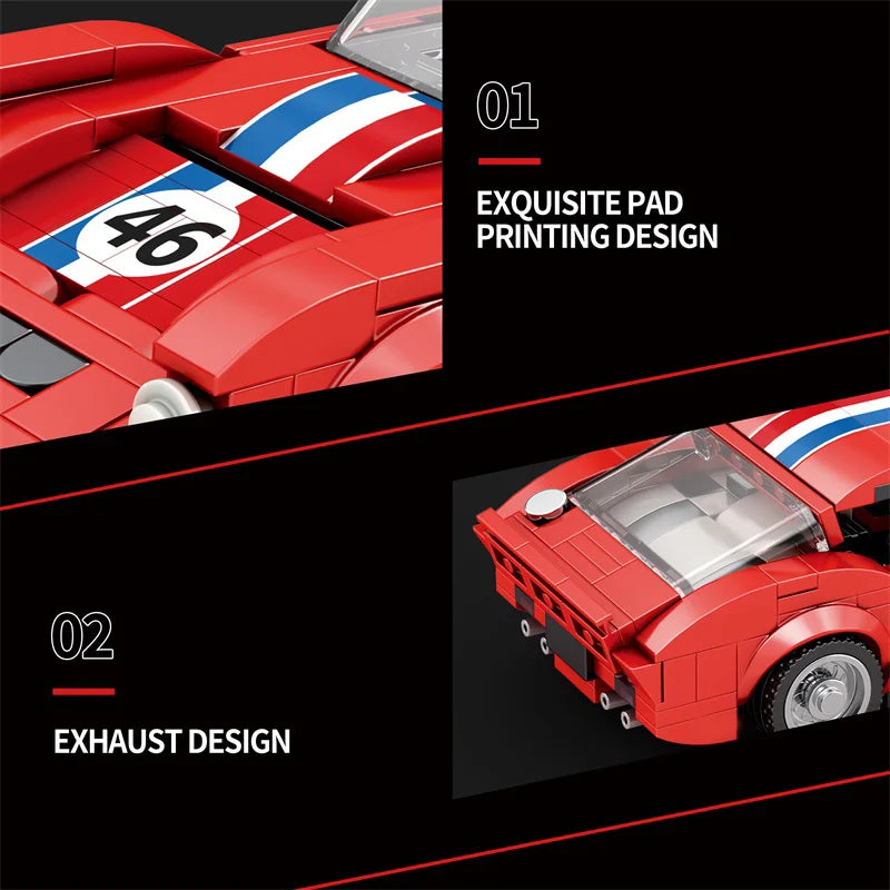 Reobrix 813 Ferrari 250 GTO Toy Car Building Set