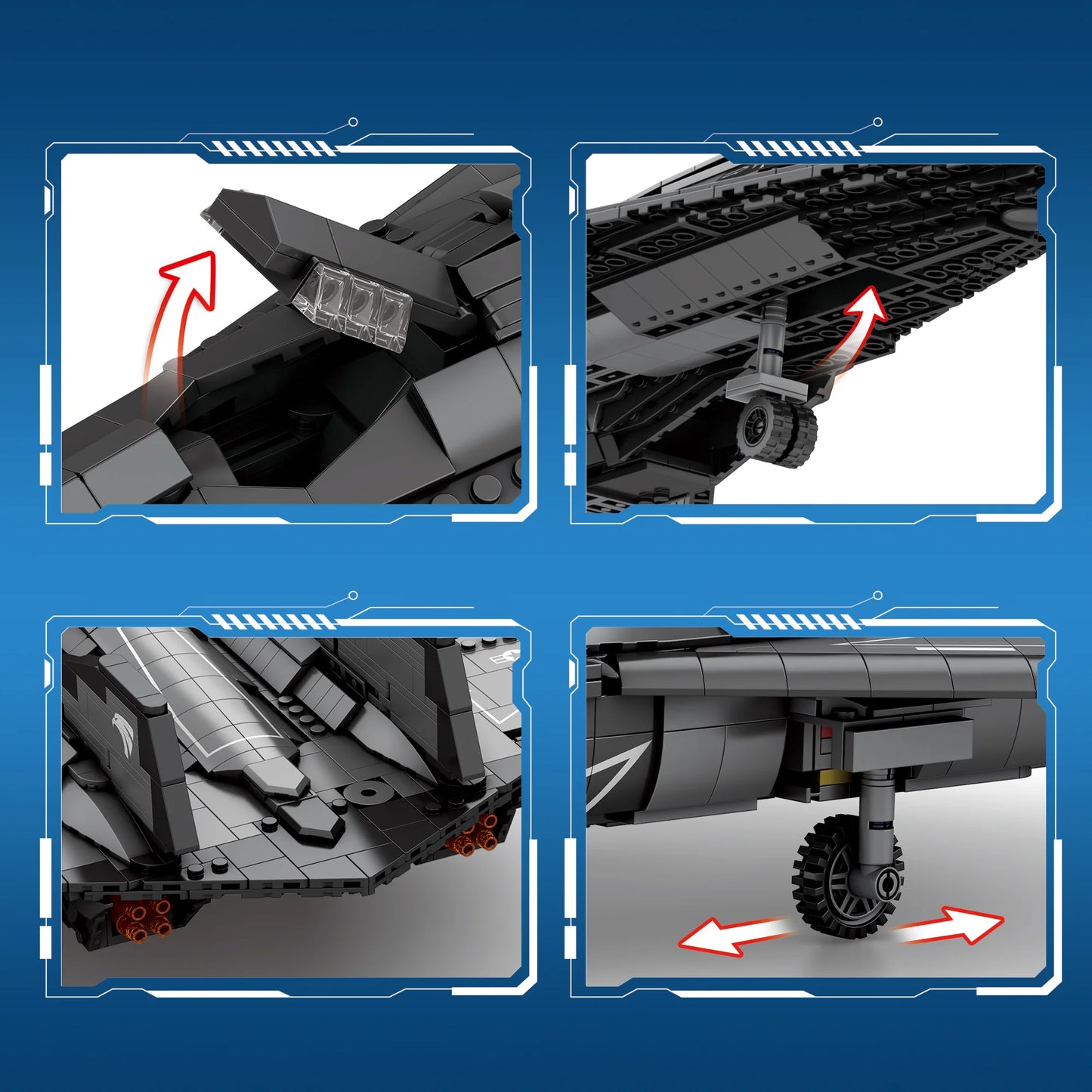 Reobrix 33039 SR-72 Reconnaissance Fighter Jet Building Set